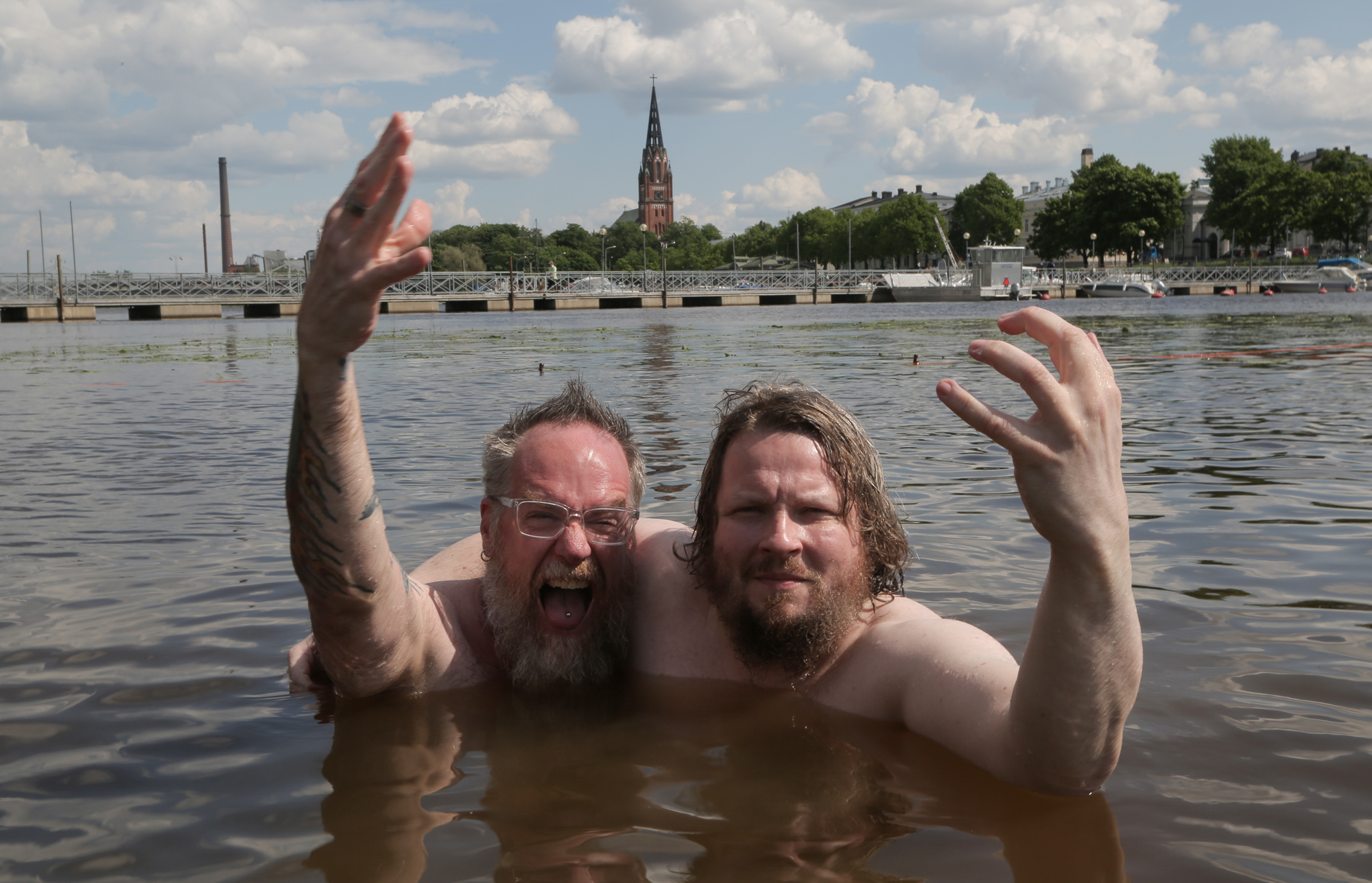 Aquarius' own Andee, with Jussi (from the band Circle) - doing a Slint-inspired interview in Pori, Finland