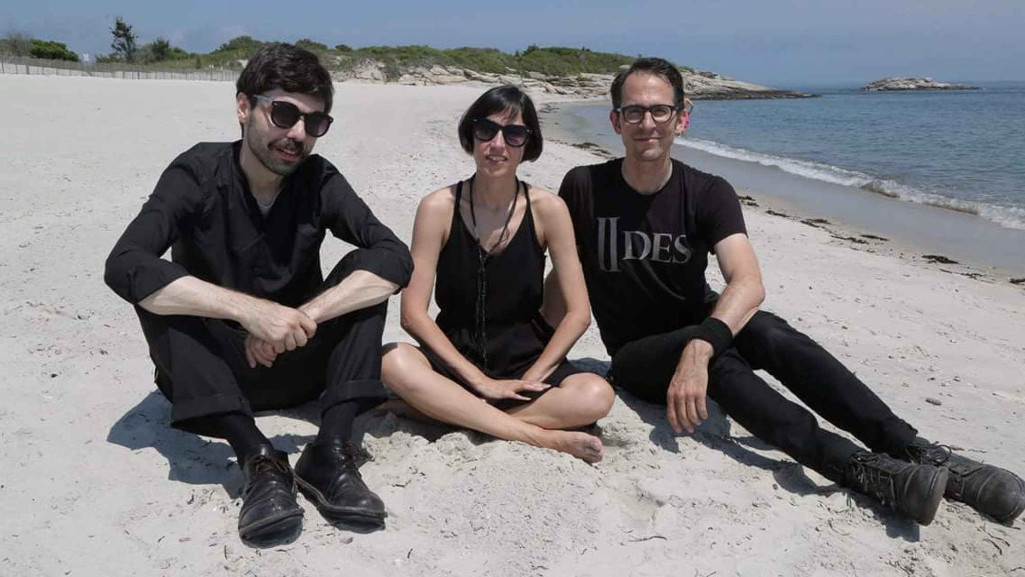 Father Murphy and the The Director, getting sunburned in New London, Connecticut.