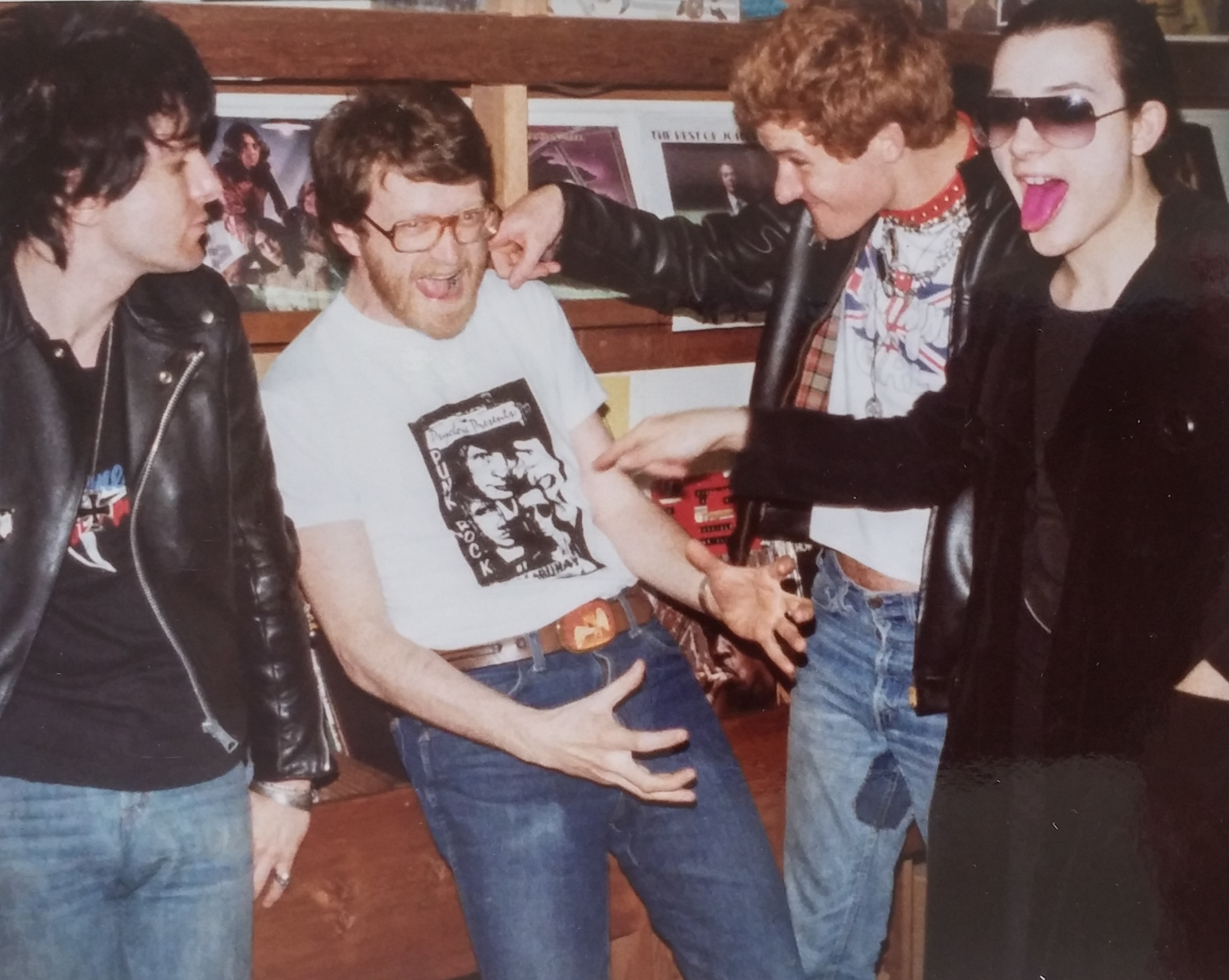 Chris Knab having fun with The Damned.