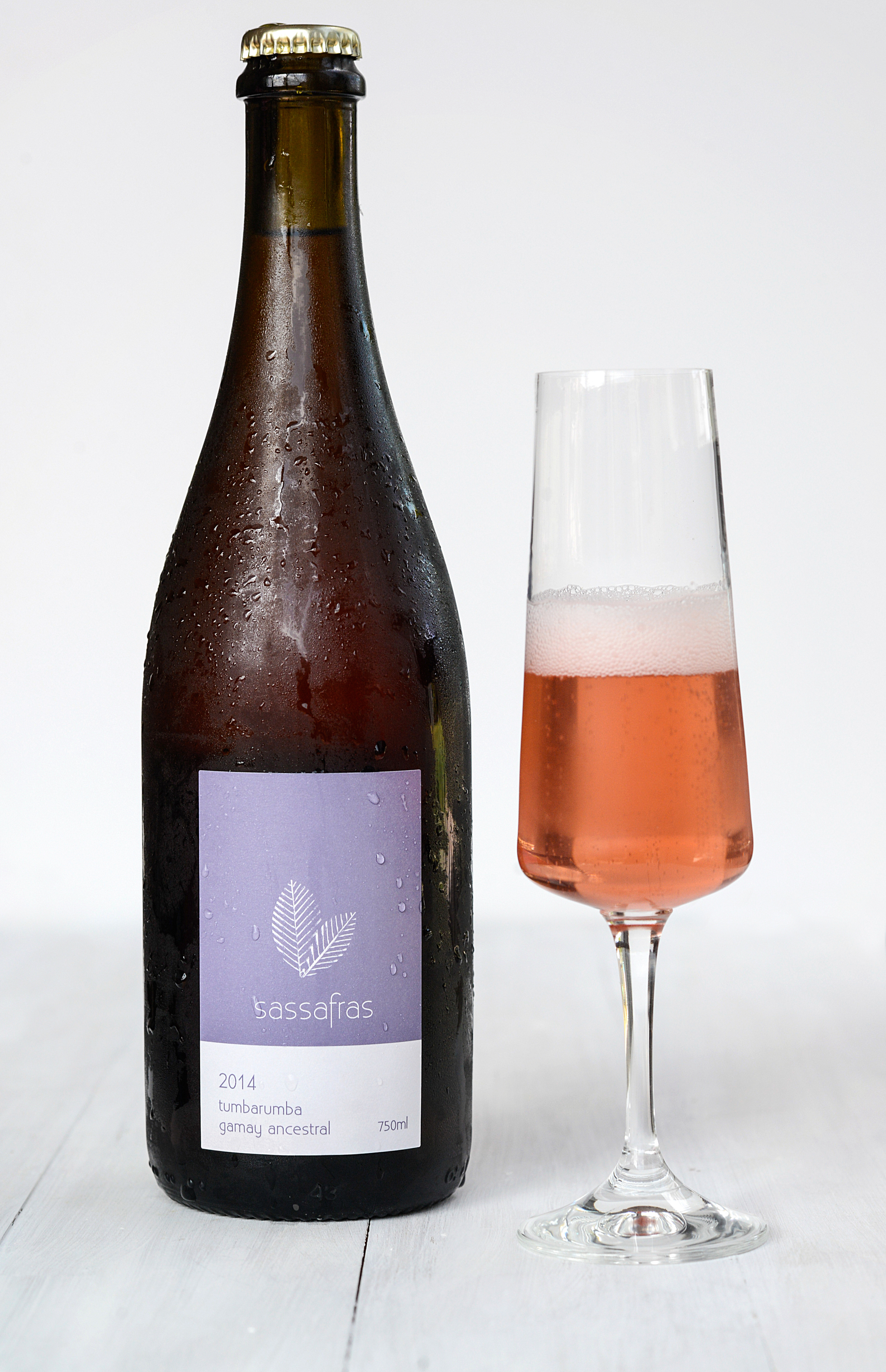 Tumbarumba Gamay Ancestral - Bottle and Glass