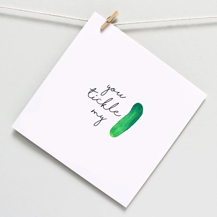 Tickle my pickle card