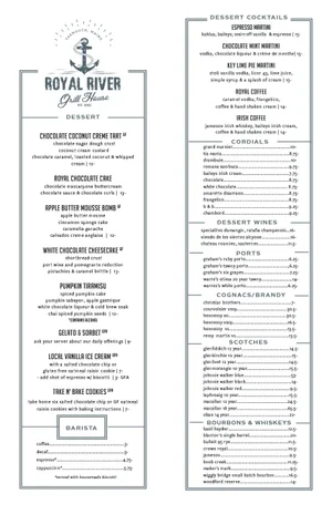 Dessert — Royal River Grill House