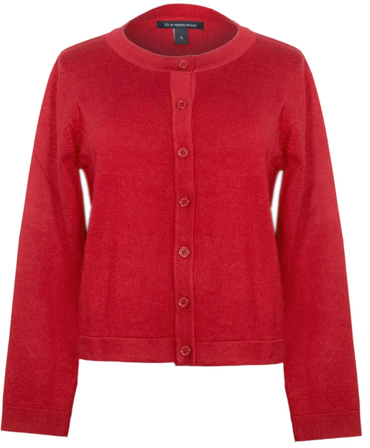 Cardigan botones rojo.jpg