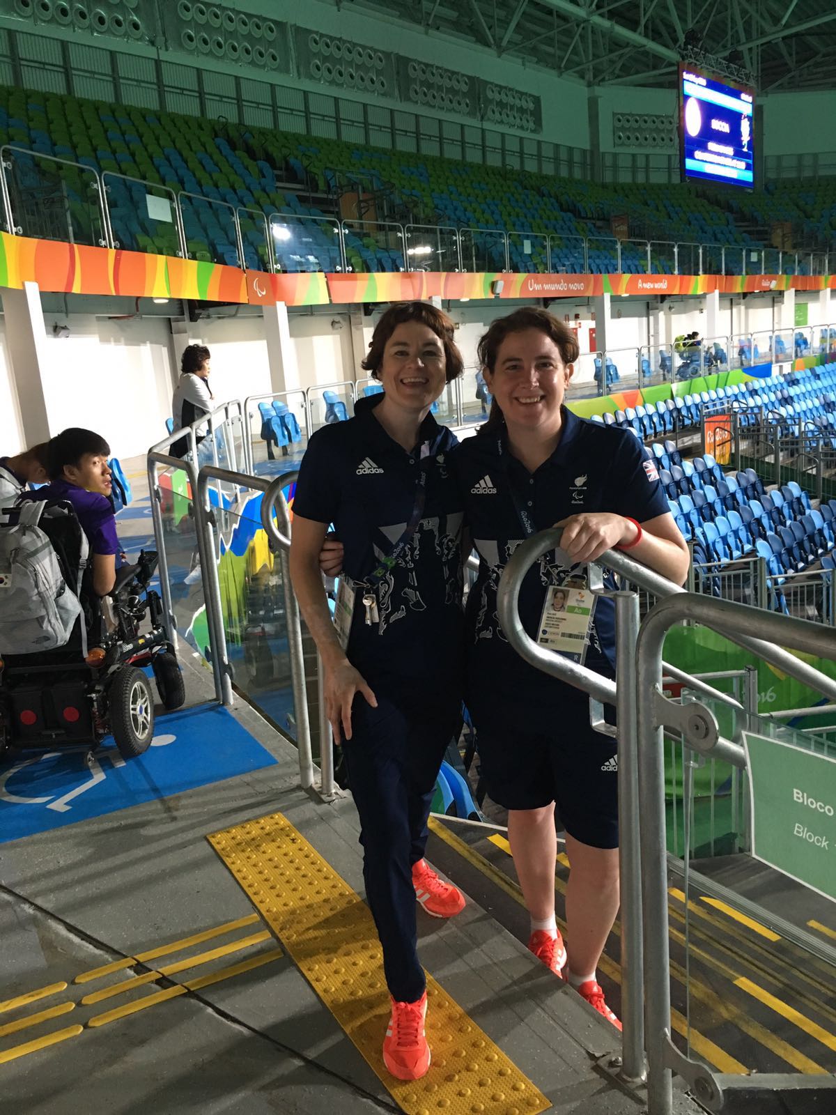 Dawn Ibrahim (L) and Fran Lace (R) at the Paralymic Games in Rio
