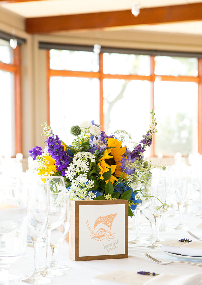  We LOVE a couple who names their tables instead of numbering them. Ana and Peter named their tables for sea creatures! 