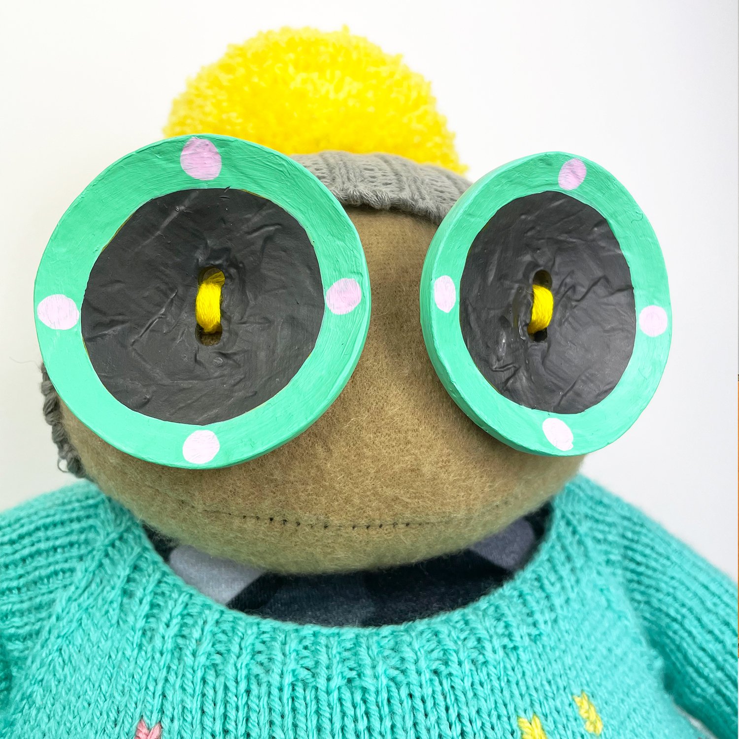 Ruby Ruth Dolls - I Buy Many Books & Never Read Them Burt - Pink eyes7.jpg