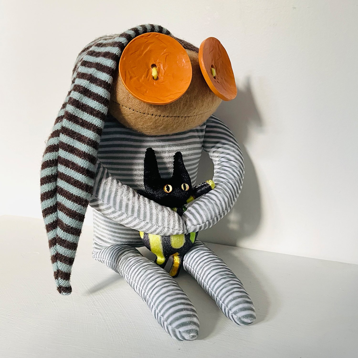 Ruby Ruth Dolls - Medium Malcolm blue pre loved hat - tiny jasper4.jpg