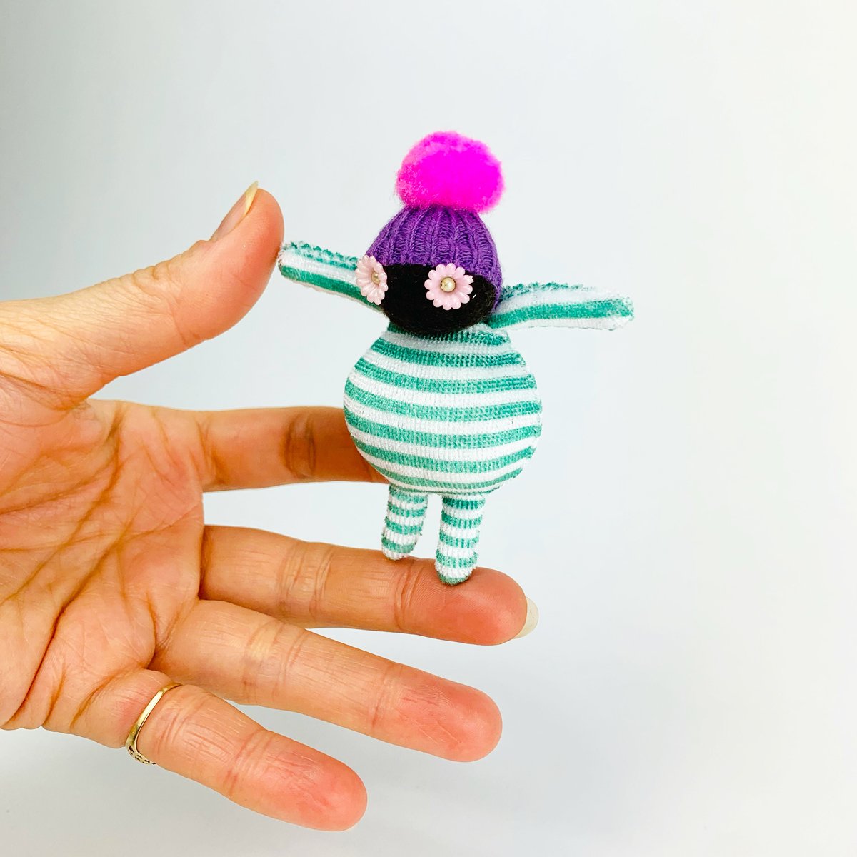 Ruby Ruth Dolls - Tiny Collectables - Dot - with hand.jpg