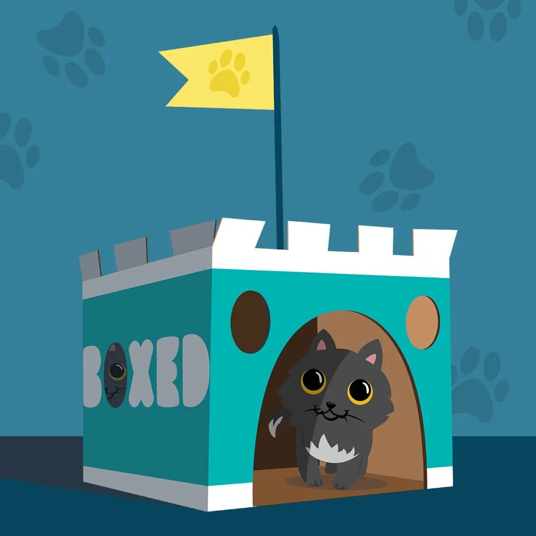 Your cat already acts like it's royalty so how about building them their very own cardboard castle! Your kids will love giving their furry best-friend a pawsitively regal new place to cat nap. Check out our blog for simple instructions.