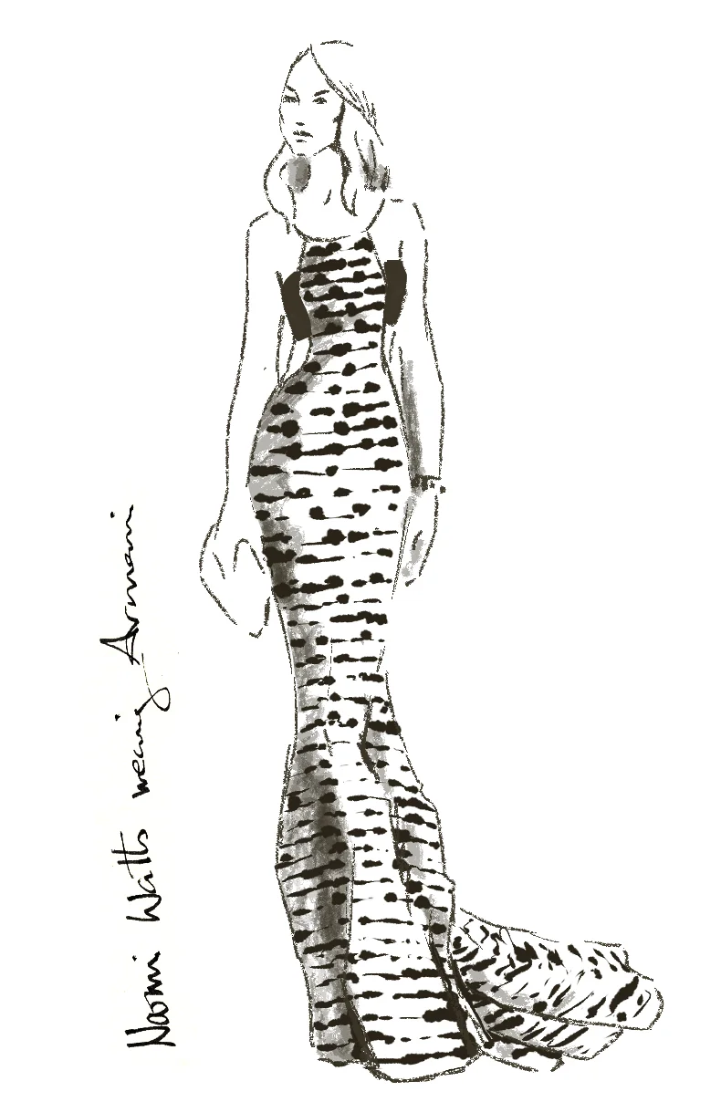 Fashionillustration-Virginia-Romo-Oscars2015-Naomi-Watts-in-Armani