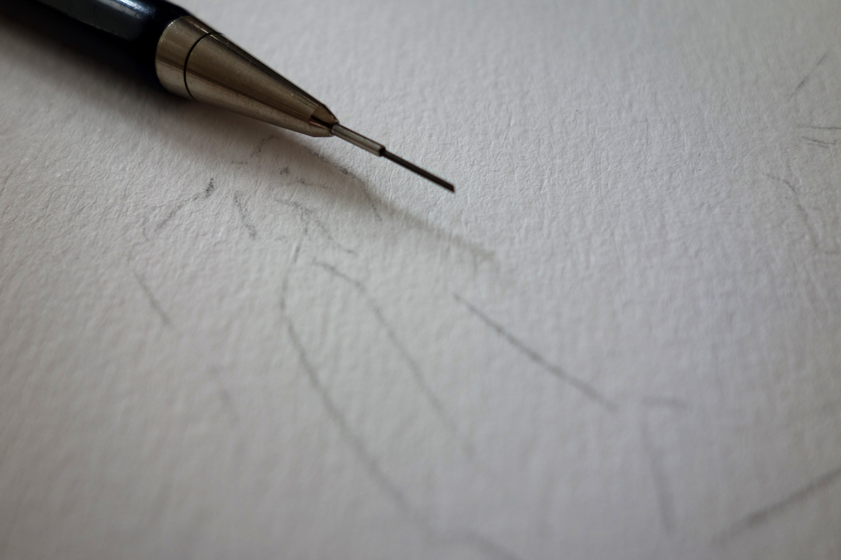 Then I complete the lines if needed (there is always a part that has been forgotten or where the line hasn't transferred clear enough).