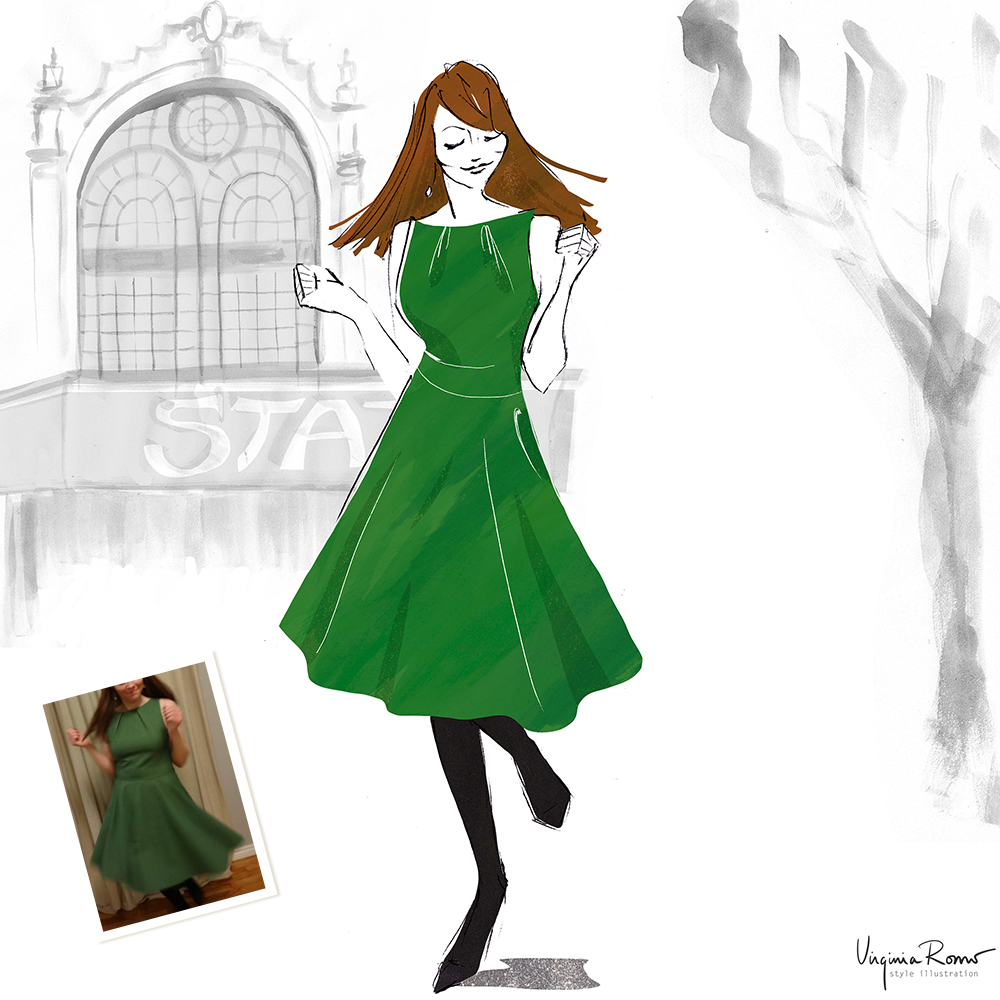 Fashion illustration Virginia Romo Dressember