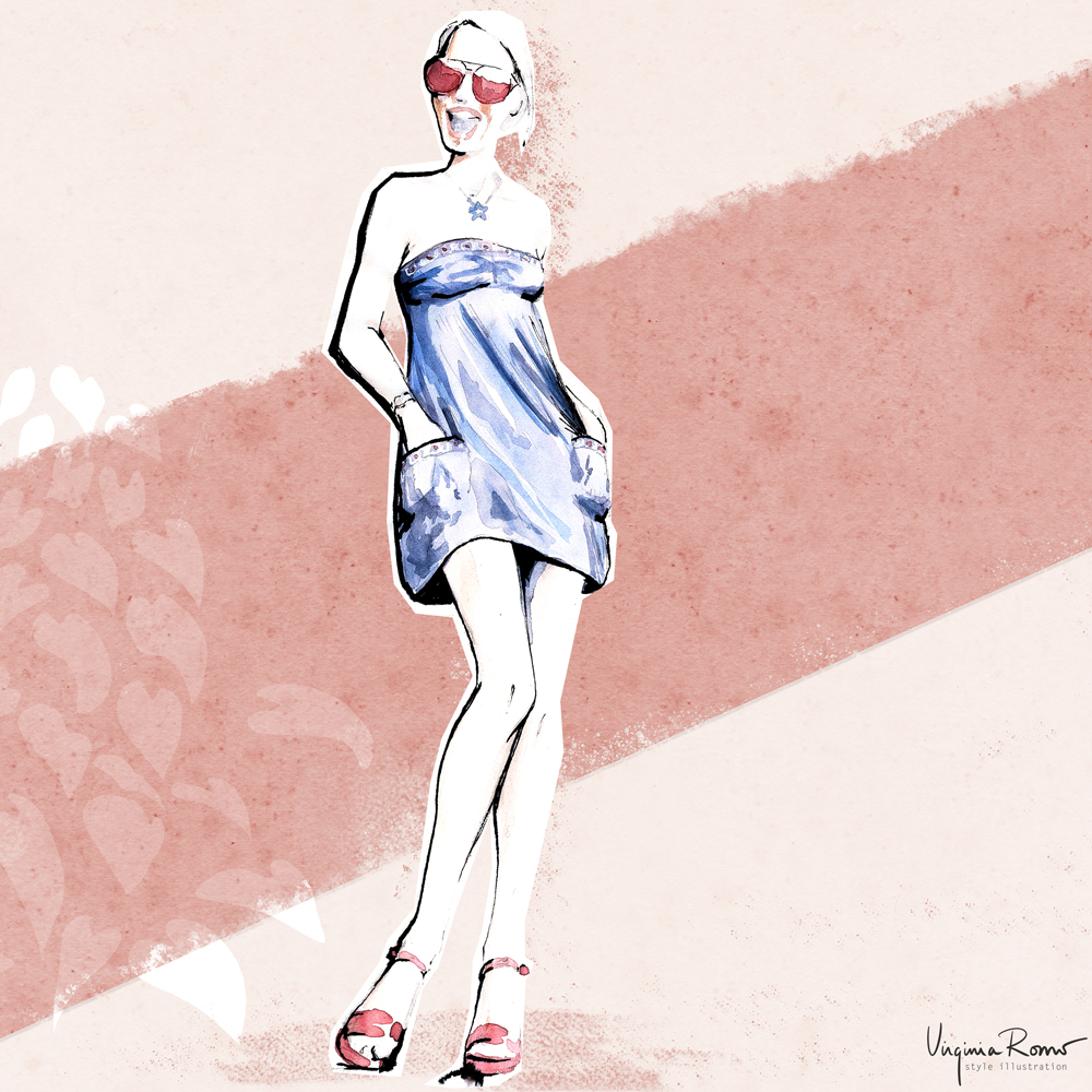 Fashion illustration Virginia Romo Dressember