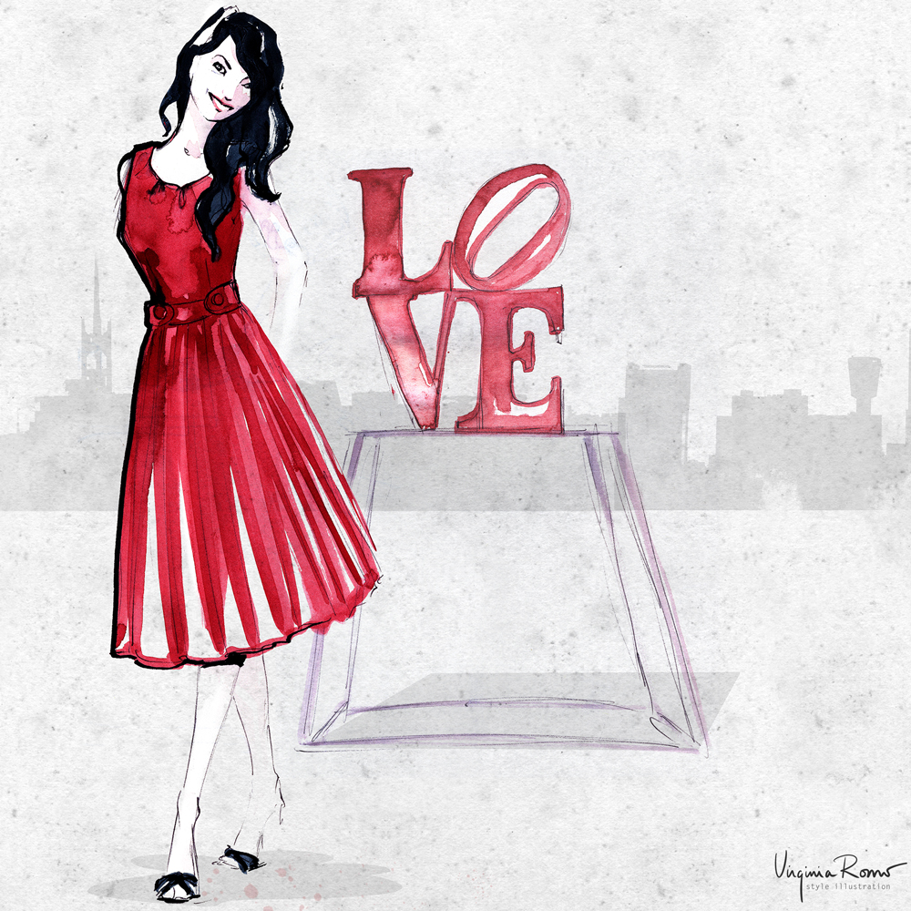 Fashion illustration Virginia Romo Dressember