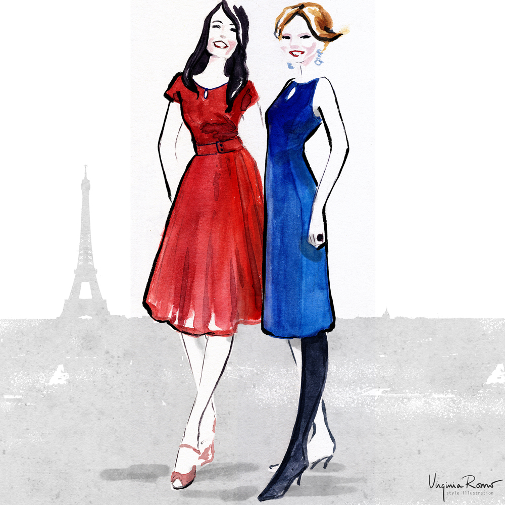 Fashion illustration Virginia Romo Dressember