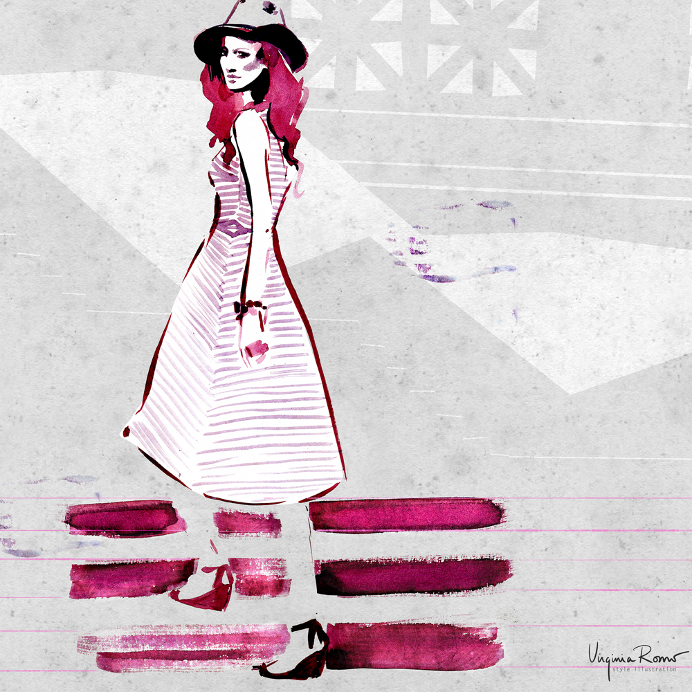 Fashion illustration Virginia Romo Dressember
