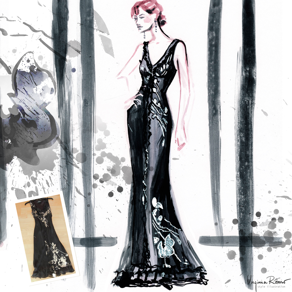 Fashion illustration Virginia Romo Dressember