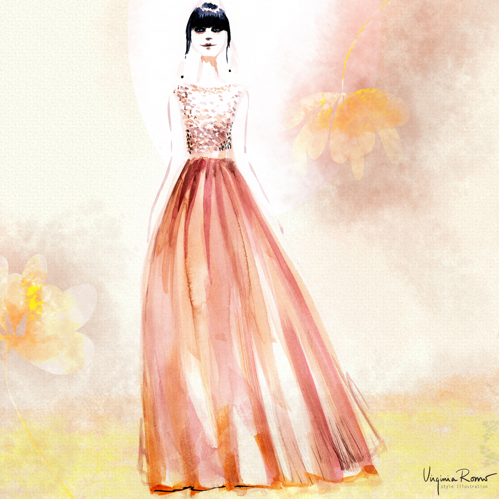 Fashion illustration Virginia Romo Dressember