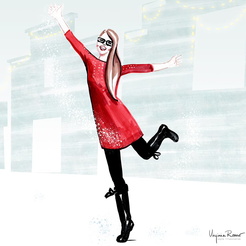 Fashion illustration Virginia Romo Dressember