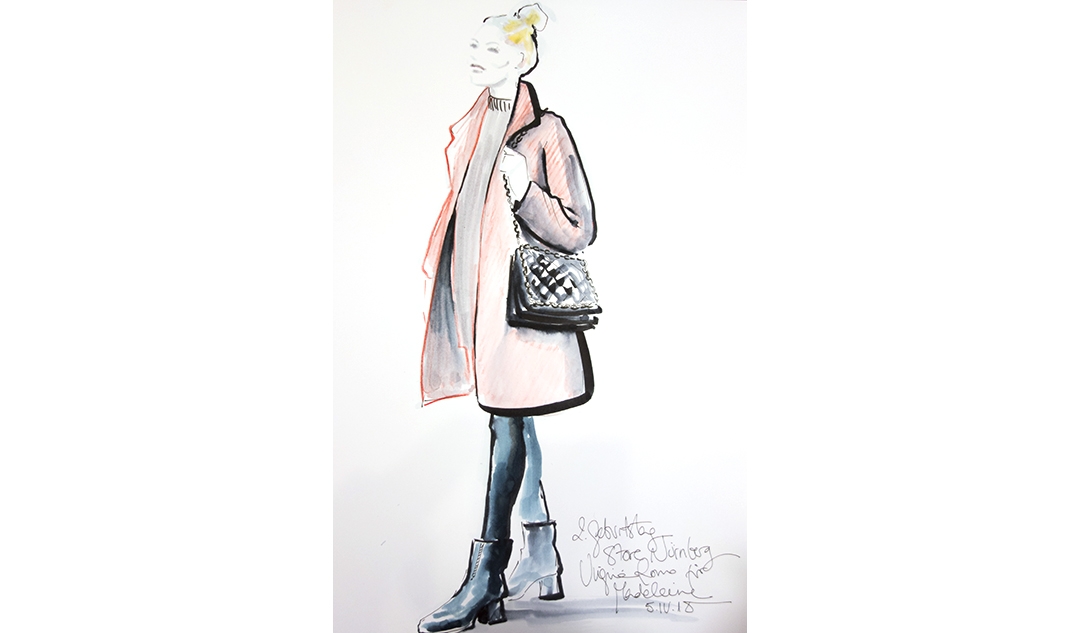 Virginia-Romo-fashion-illustration-live-sketches-Madeleine-store-event-9