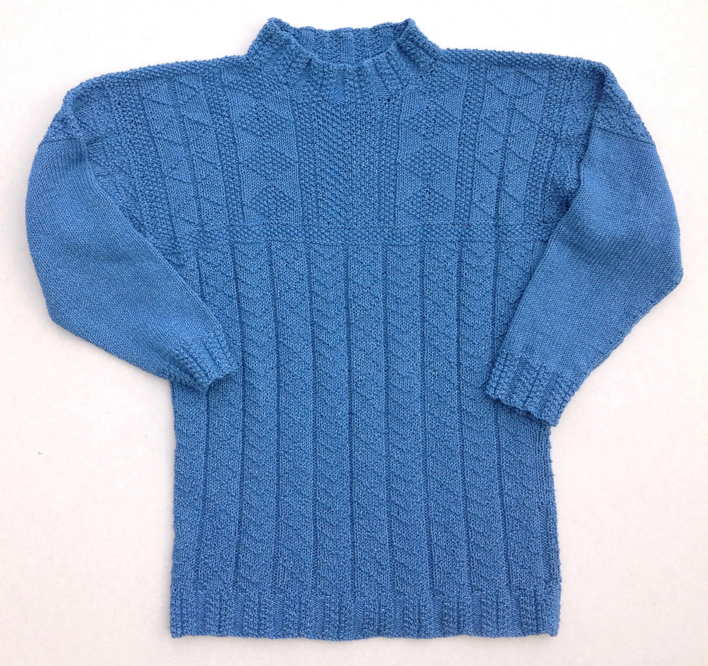 Polperro Design Gansey in Light Indigo