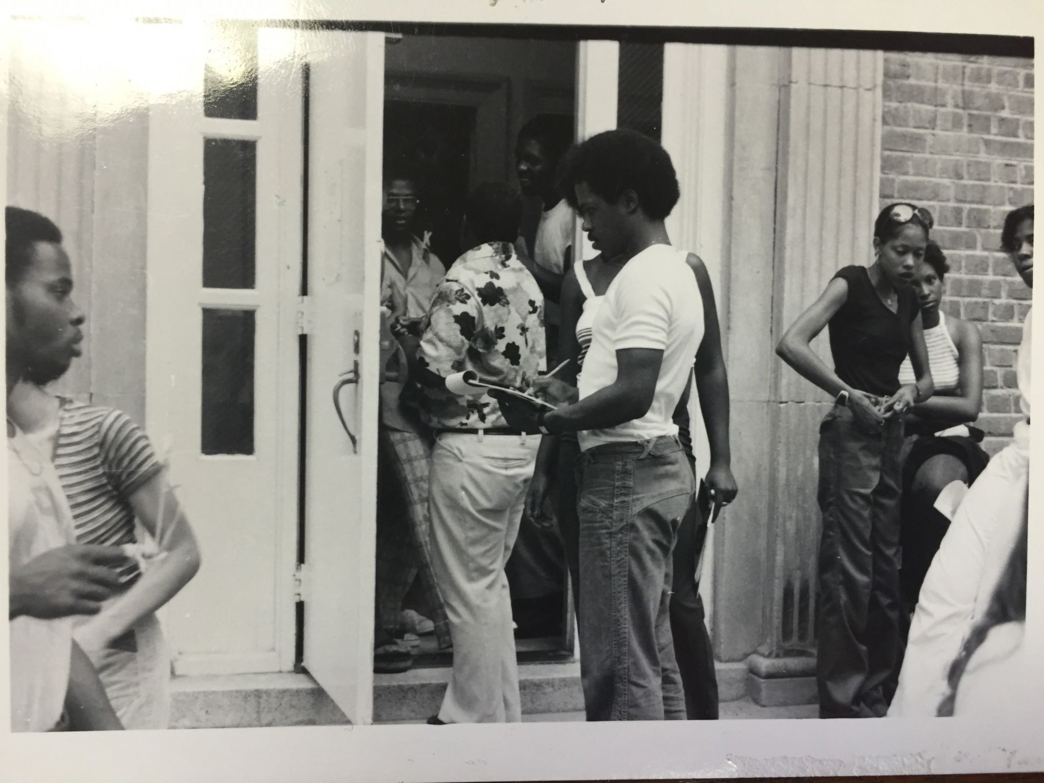 UNC students gather at a meeting on campus. Courtesy of Wilson Library.