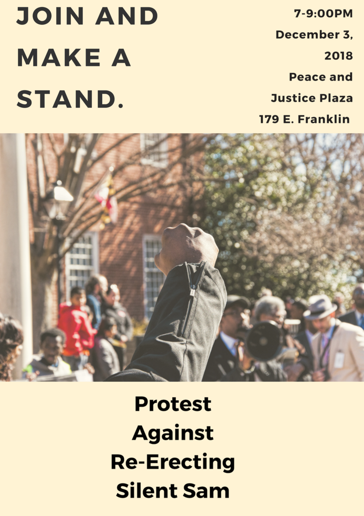 Protest Against Re-Erecting Silent Sam