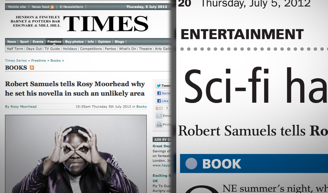 With Hal being a Finchley resident The I AM featured in the Hendon and Finchley Times. July 5th. 2012