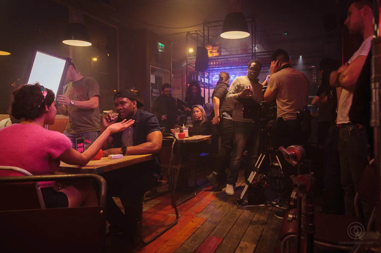 On the set of Hip Hop Cafe. Photograph by Cregg St. Rose