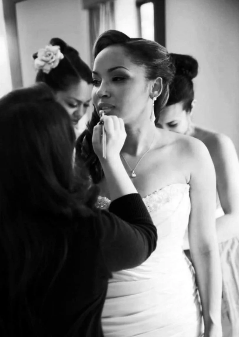 Luxury clean beauty bridal products, including natural makeup and organic skincare, designed for a radiant, flawless wedding look.