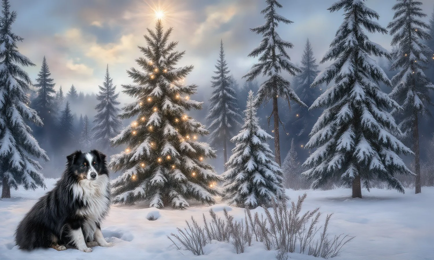 pet portrait, Christmas card photo