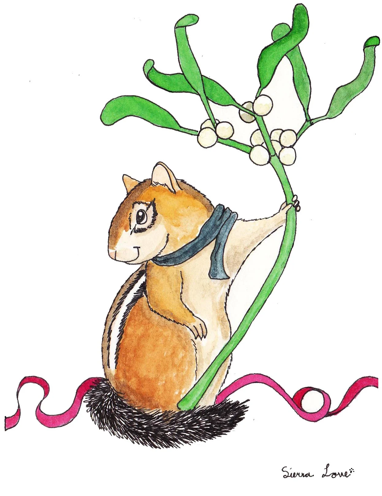 Chipmunk & Mistletoe