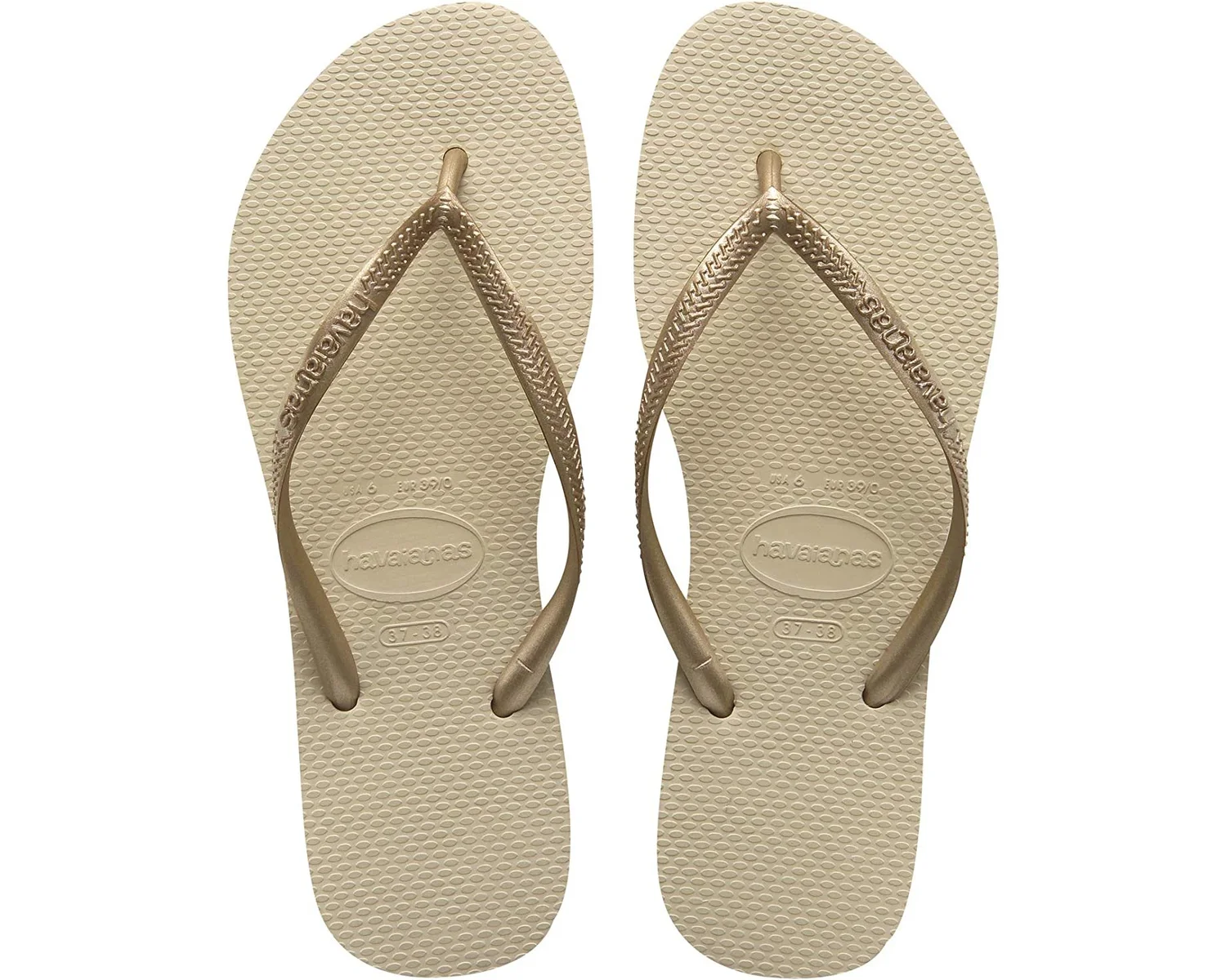 Havaianas grey and beige size 11 Havaianas Flip Flops Women Ice Grey Slim Flatform Glitter  main image 3