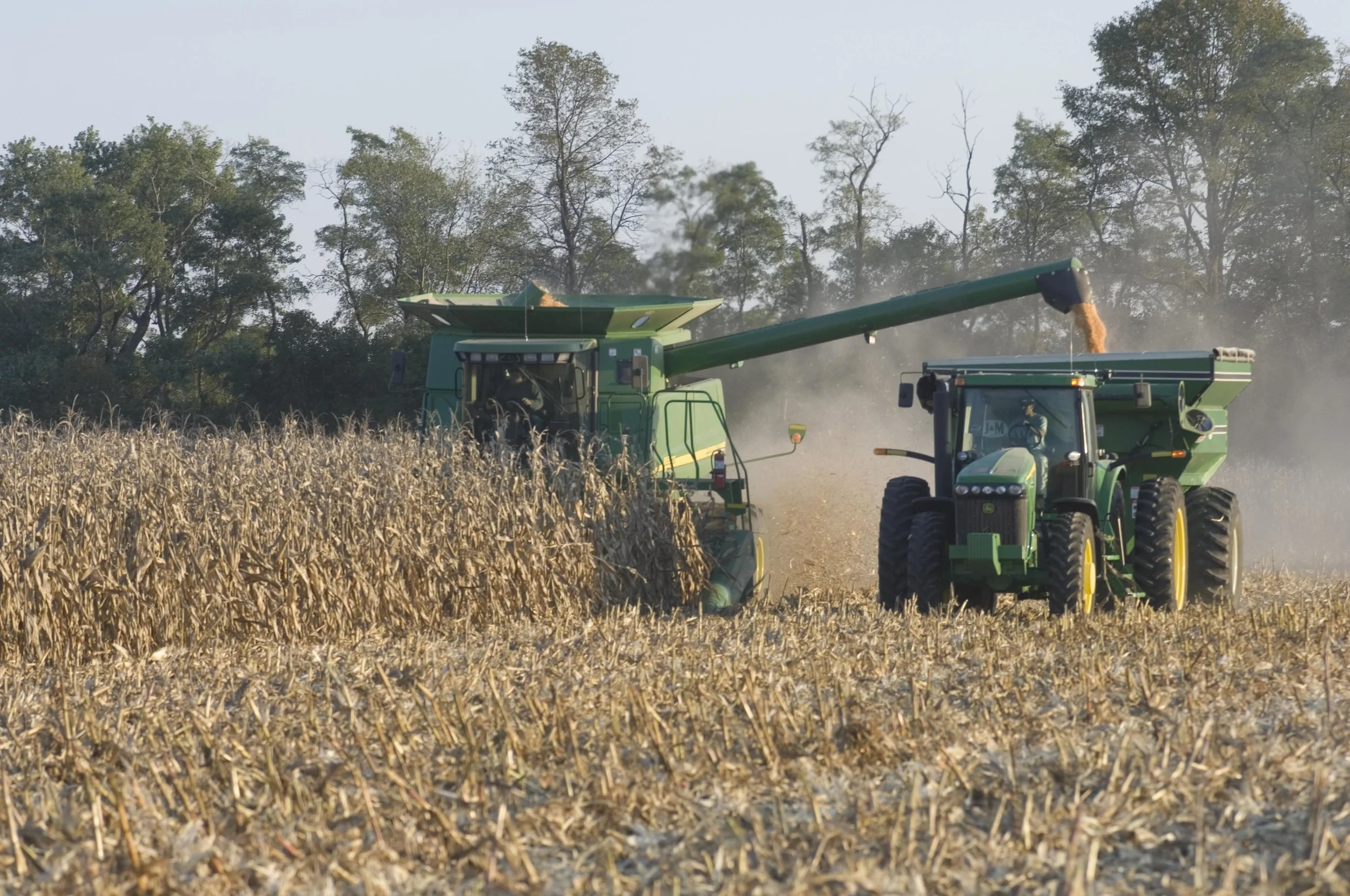 harvest safety  combines, grain trucks and augers - farm vehicles