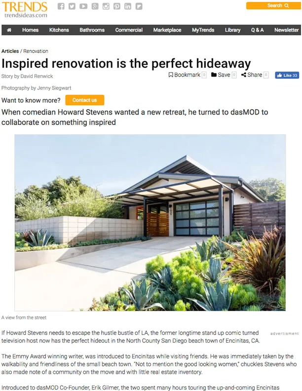 TRENDS | NOVEMBER 13, 2017 Inspired Renovation is the Perfect Hideaway.