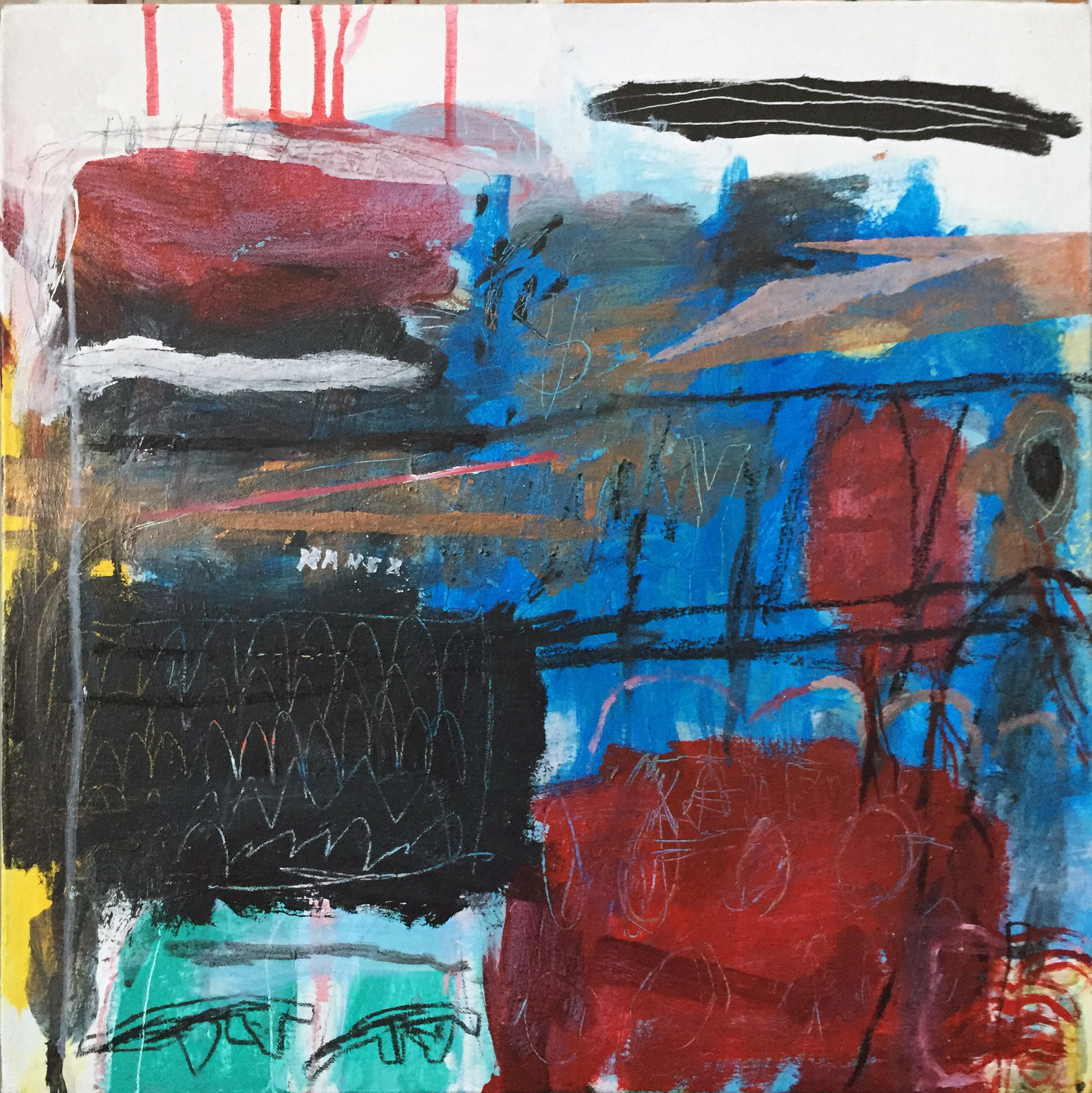 Xanex, mixed media on Canvas, 20in x 20in, 2016