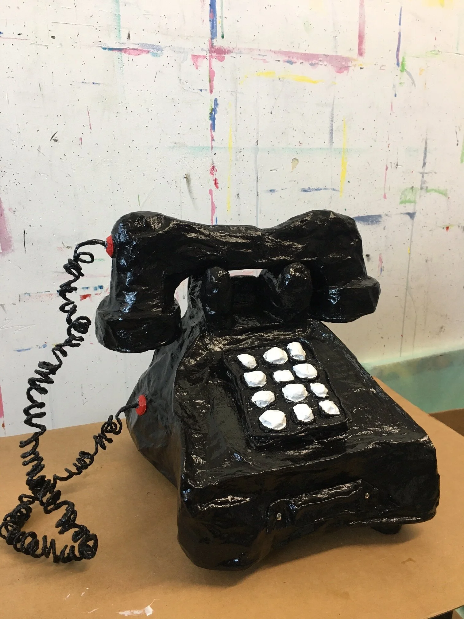  Black Bakelite, paper mache, 22(w)  x 12(d )x 10(h)in, 2020 