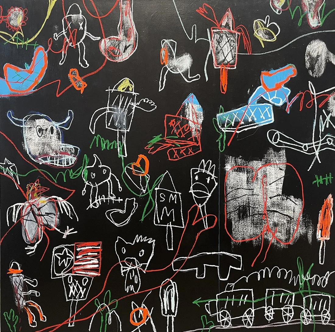  Eye Candy Land, acrylic on canvas, 58(h) x 58(w)in, 2024 