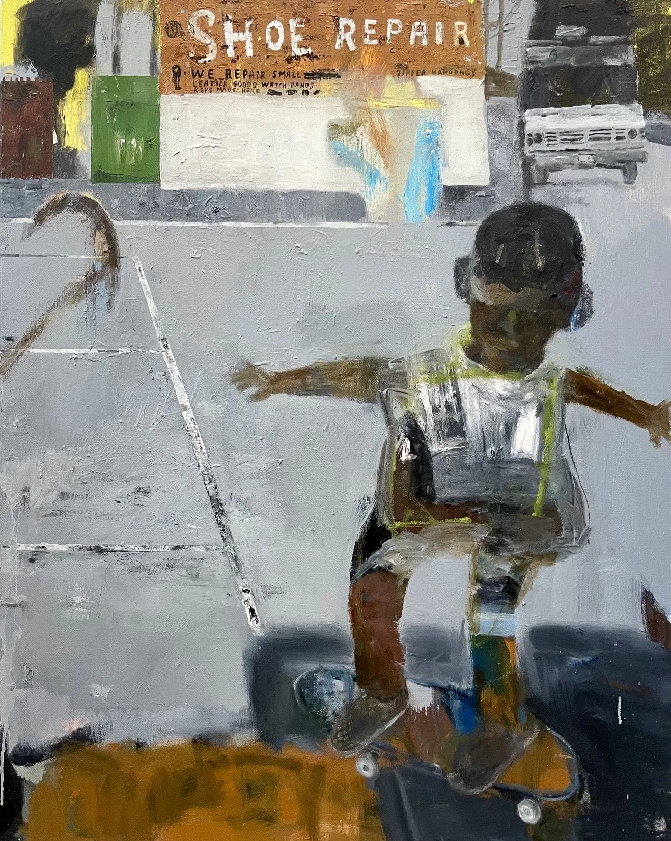 Night Ride, oil on canvas, 30”h x 24”w, 2026 