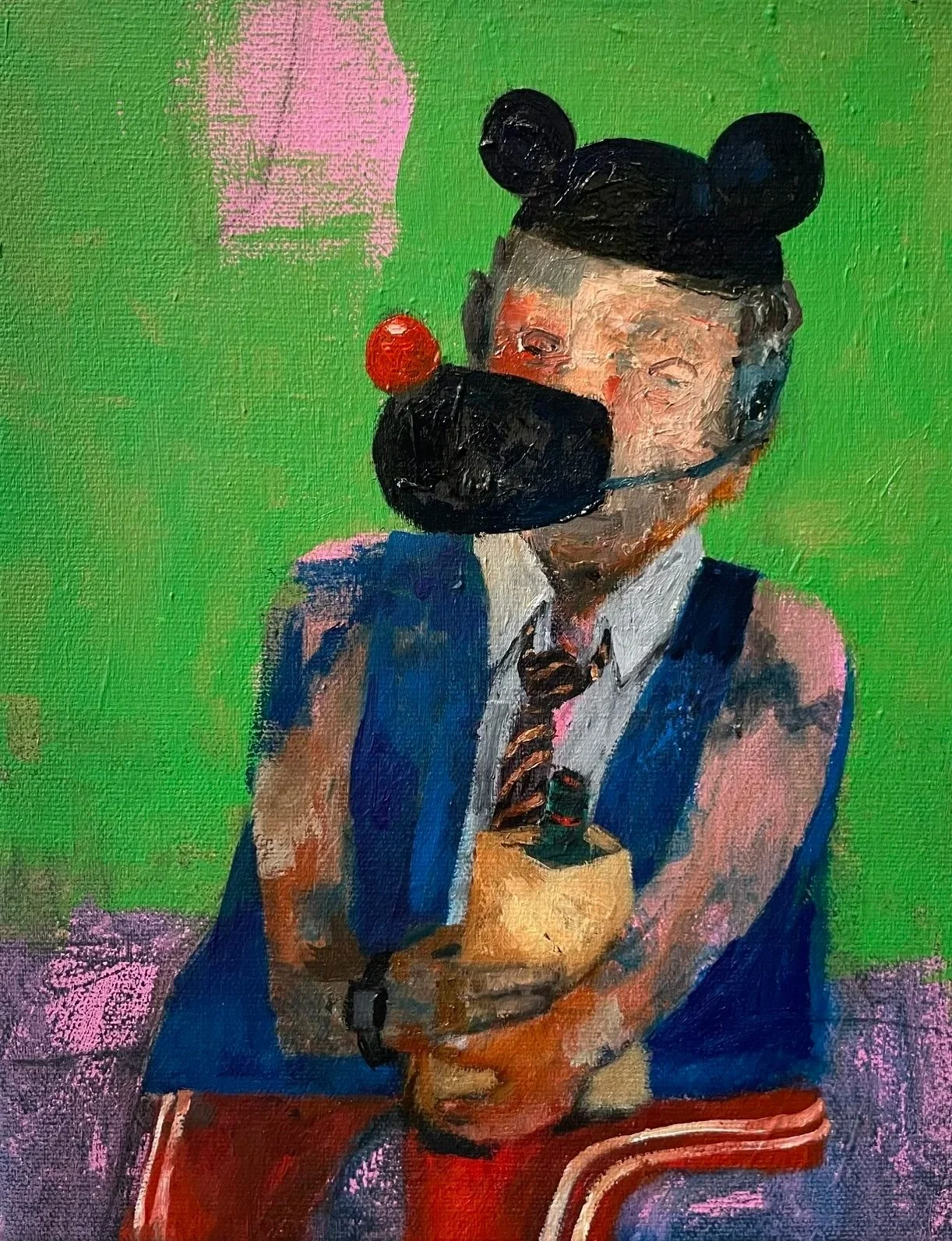  Big Night, oil on canvas, 10”h x 8”w, 2026 