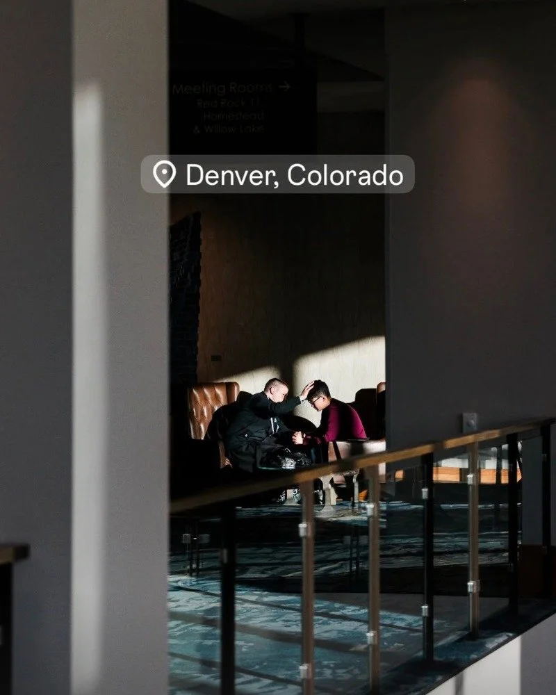 We spent 108 hours giving spiritual direction during the SEEK Conferences this year! Here's a photo by FOCUS capturing Fr. Paul praying with a college student in Denver.