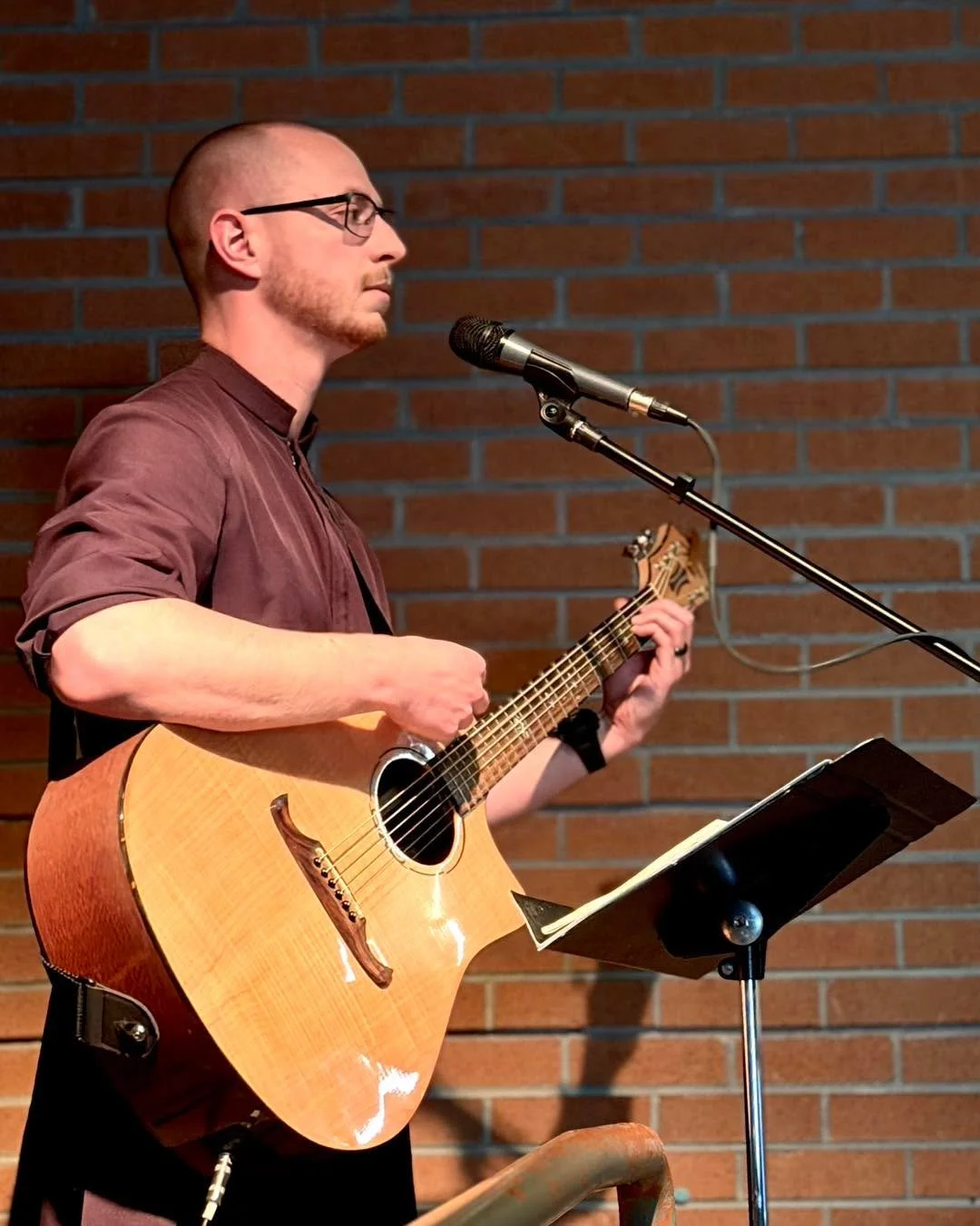Yesterday at Mullen High School, Br Nathanael led music for the all school Mass for the first time. Bishop Rodriguez celebrated a Mass for Human Dignity before the anniversary of Roe vs Wade and three of the students received the Rite of Anointing as