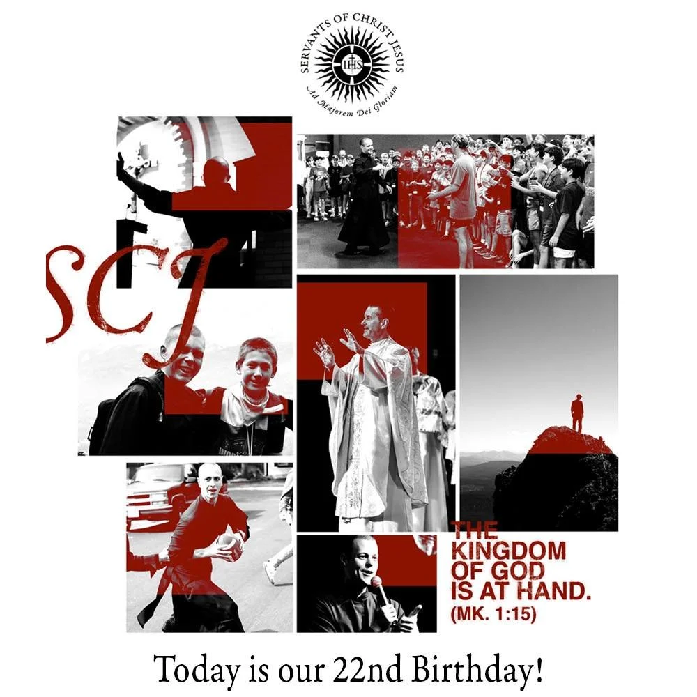 Today, 22 years ago, Fr. John and Fr. Paul received the inspiration to found our community. Please pray for us on our birthday!