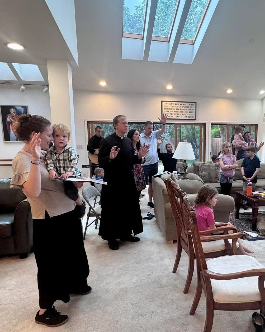 This past weekend, Fr John provided formation for our 3rd Order families. Here are photos from our time of Evening Prayer with praise and worship.