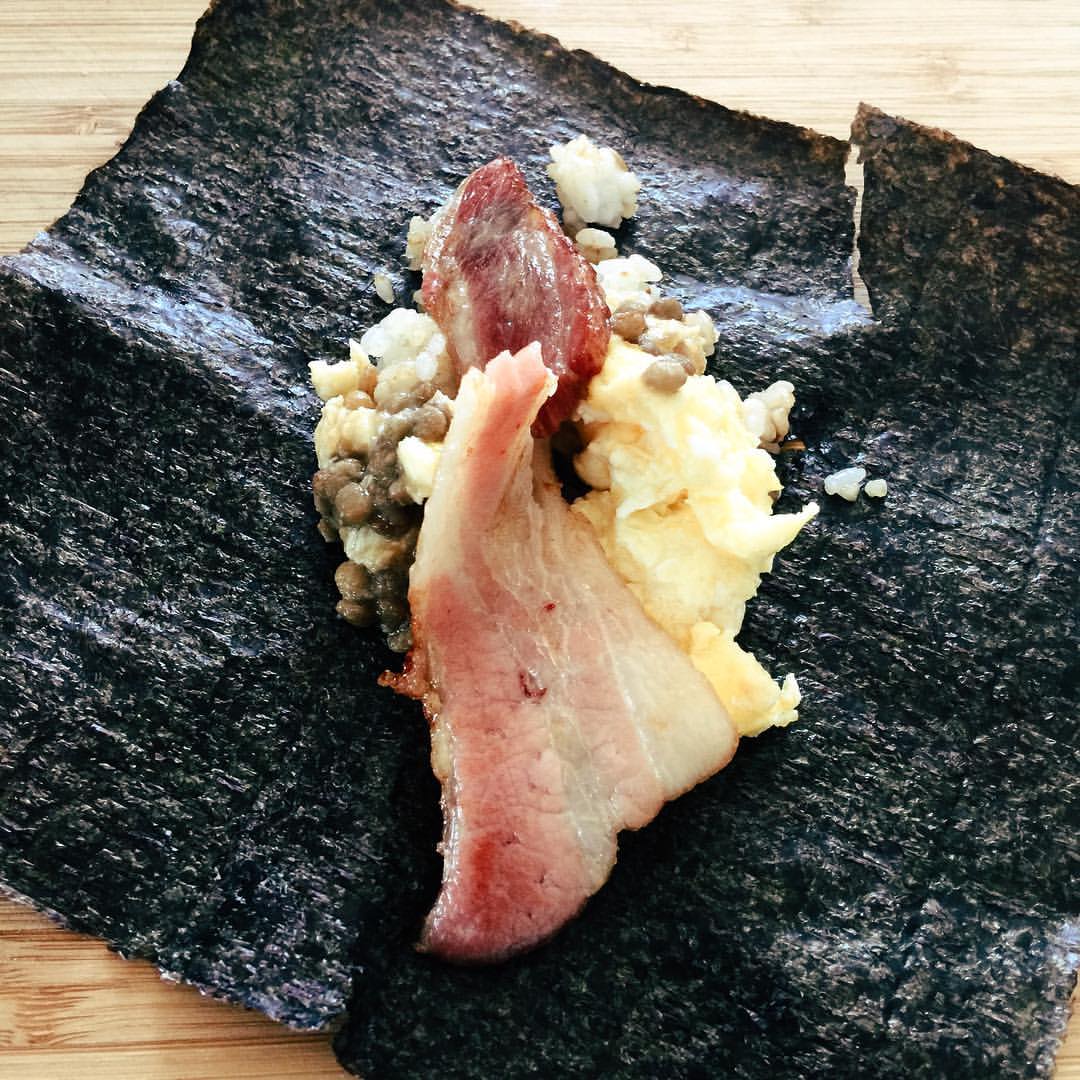 Wrap it in nori. Add more minerals to your meal with a nori wrap. 