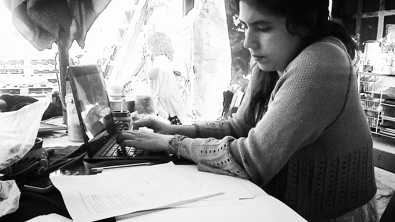  Poet, Adriana Toledano Kolteniuk, translating my poems.