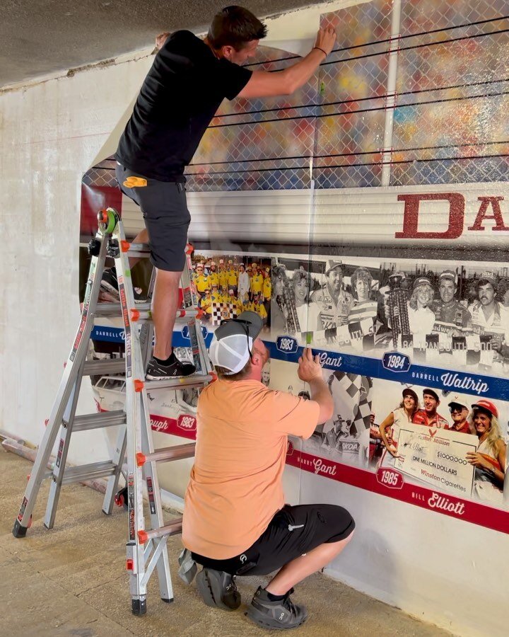 Updates to the &ldquo;Walk of Champions&rdquo; tunnel at @darlingtonraceway.