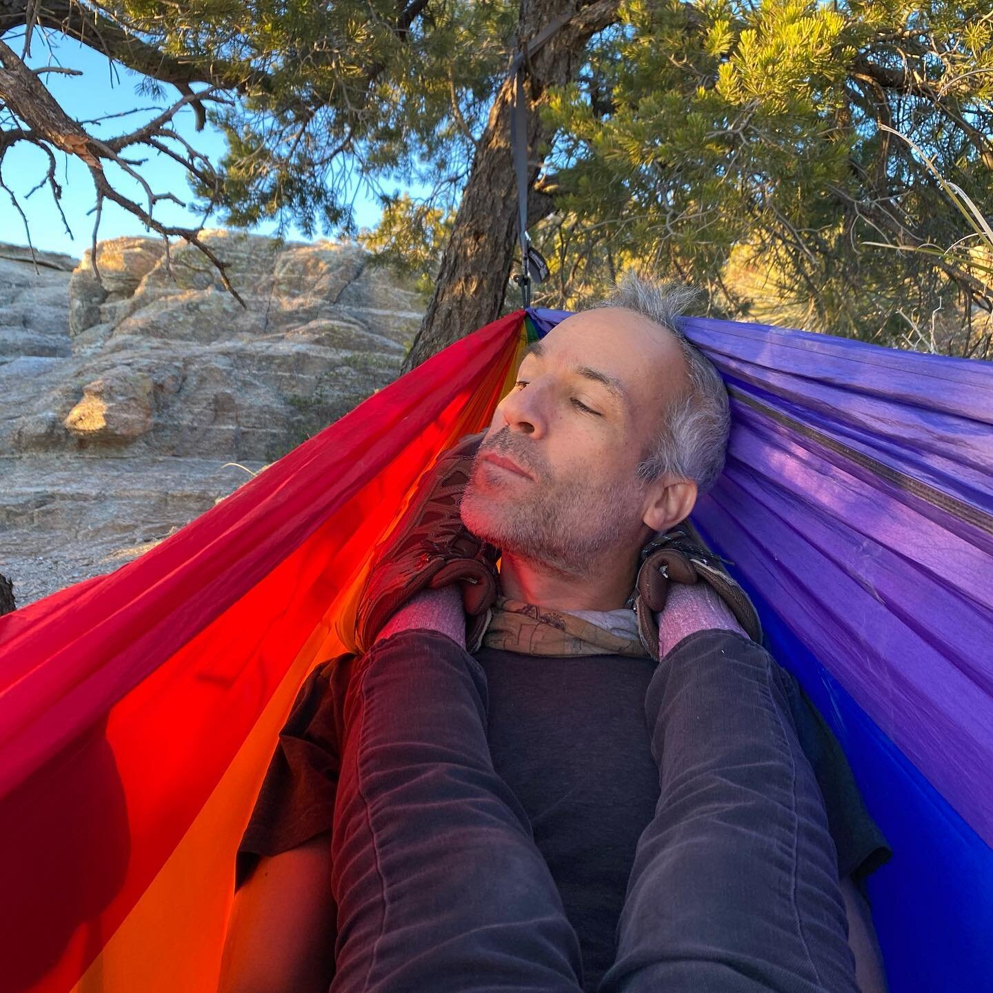 One of my favorite Sunday pastimes is laying in a hammock and getting a good stretch. By the end of the day I can almost get my feet behind my ears without wincing.