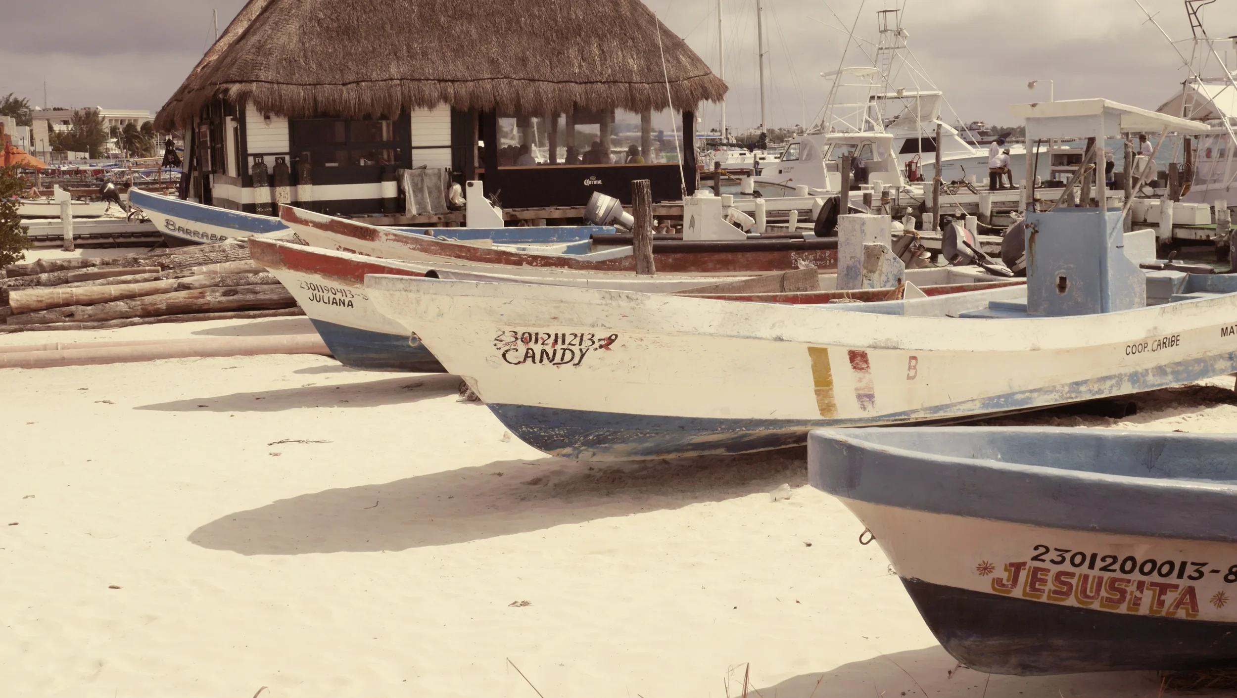 Fishing Boats on Isla Mujeres | Trillium Caterers, Belfast, Maine