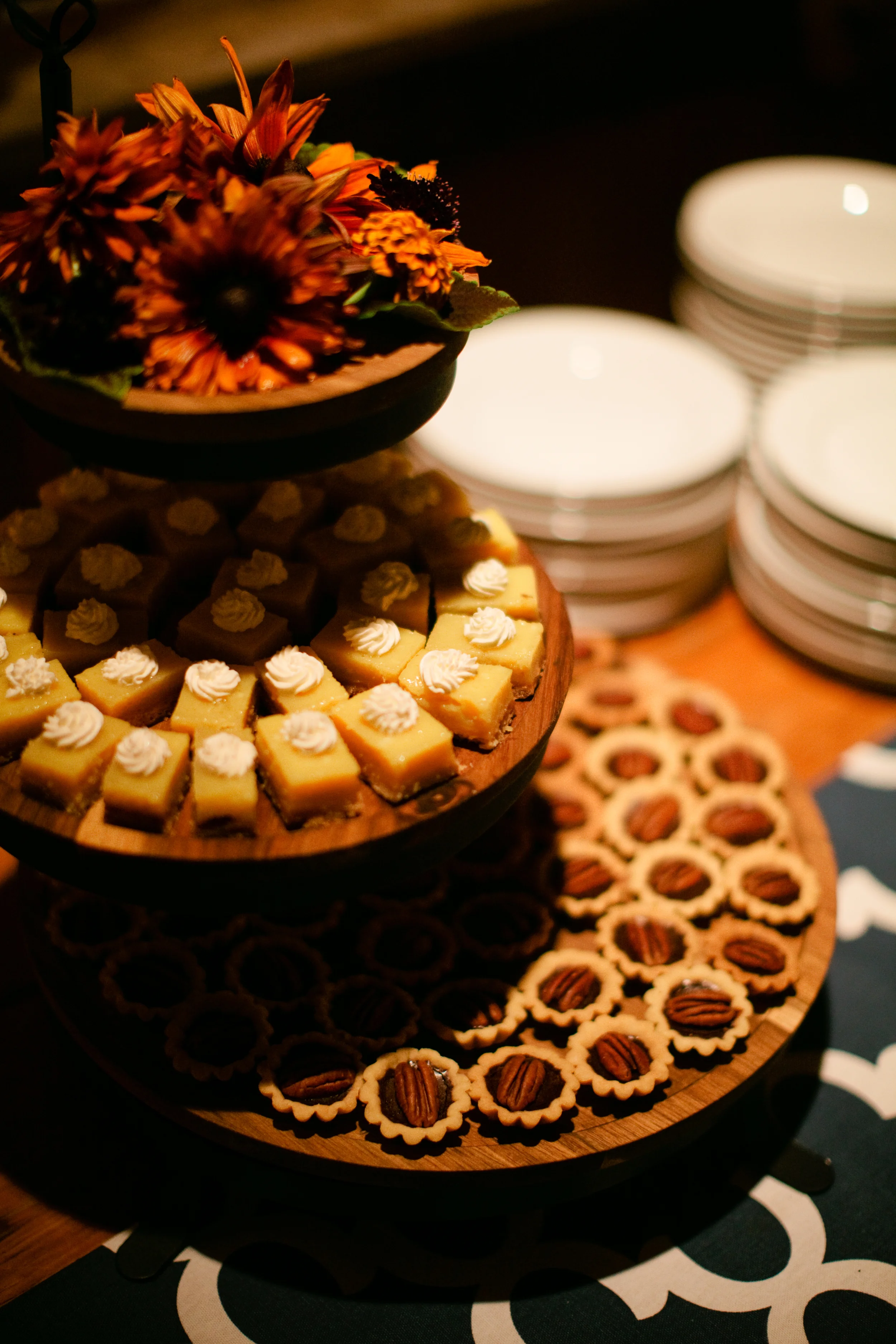 Brown Butter Lemon Meringue Bars & Bourbon Chocolate Pecan Tartlets | Trillium Caterers